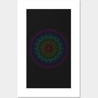 Mandala Rainbow Soft colors design Posters and Art